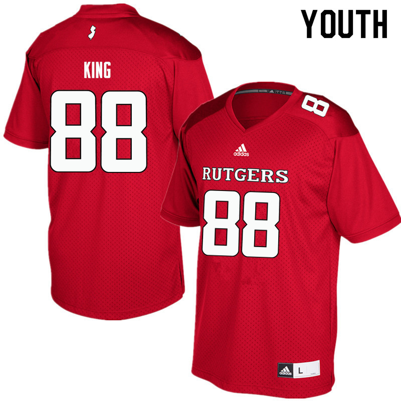 Youth #88 Stanley King Rutgers Scarlet Knights College Football Jerseys Sale-Red - Click Image to Close